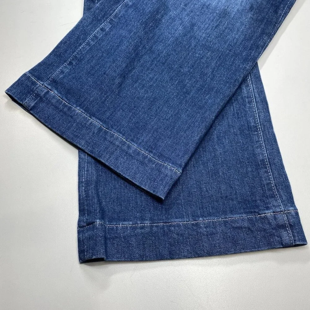 NEW AG Women’s Saige Wide Leg Cropped Jeans Dark Blue Size 27 - Picture 11 of 11